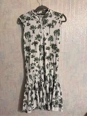 Smith & Quinn Mackenzie Palmtini Stylish, Tropical Print Sleeveless Golf Dress S